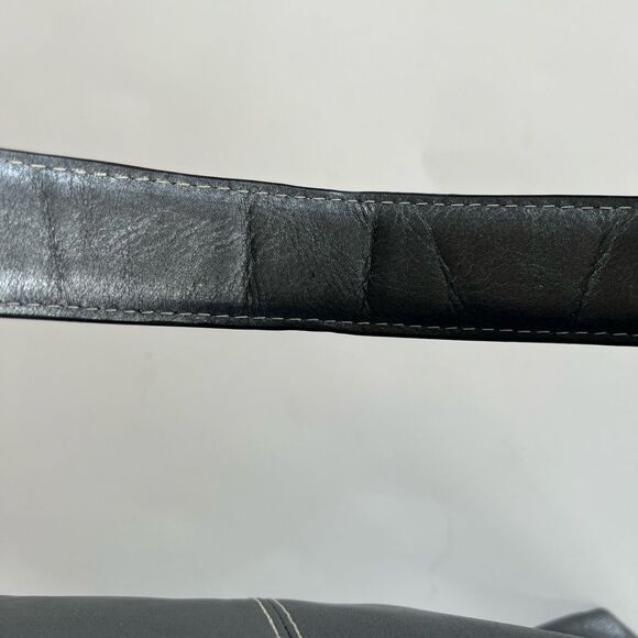 VTG Firenze Bella Marina Leather Oversized Front Pocket Hobo Shoulder Handbag - Picture 15 of 16